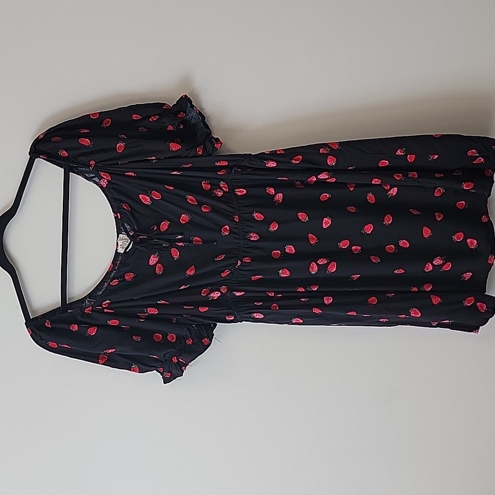Jamcore Strawberry Print Day Dress 2x